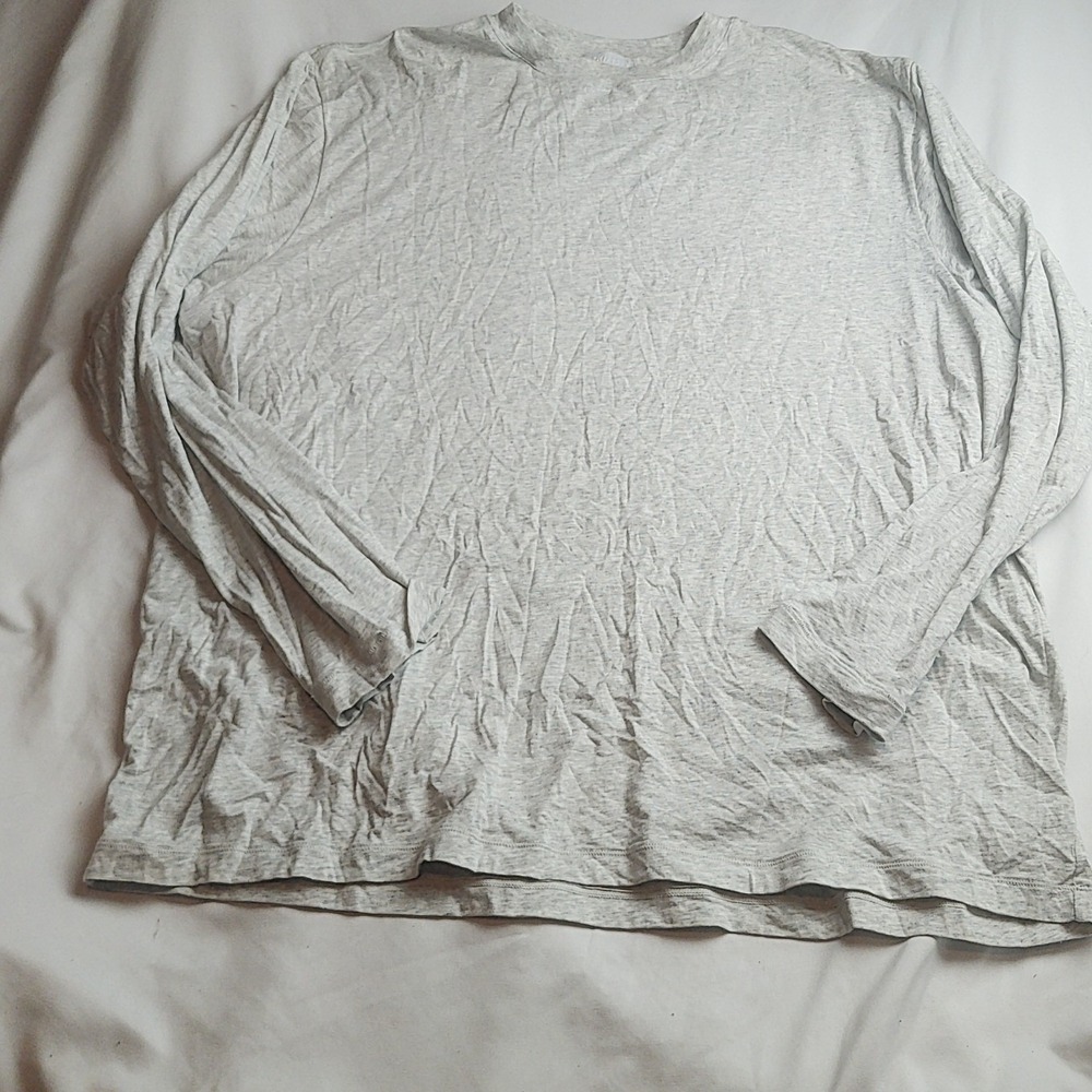Skims Long Sleeve Shirt Heather Gray Women's Size 2X